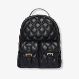 Vegan Leather Quilted Backpack